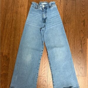 Zara Kids Light Blue Wide-Leg High-Rise Jeans